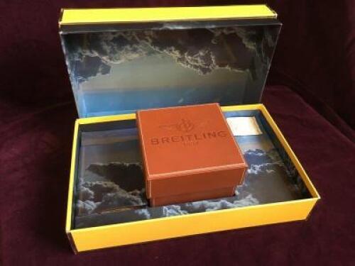 BREITLING Watch Presentation Case to suit BREITLING Crosswind Racing with 2 Spare Links (Please Note: VAT will only be Charged against the Buyers Premium element of this Lot. The Hammer Price is Non VAT Qualifying.)