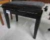 Upholstered Black Adjustable Piano Stool Bench