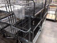 2 ERGOBJORN 4 Tier Stock Picking Trolleys with Towing Connection