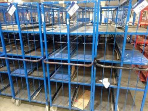 2 x Four Tier Mobile Trolleys (Blue)