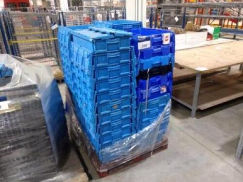 40 Plastic Packing Crates to Pallet