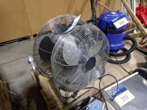 2 Chrome Floor Standing Circulation Fans