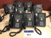 8 AVAYA VoIP Model 9608 IT Telephone Handsets