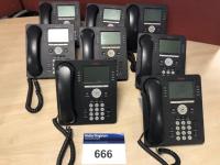 8 AVAYA VoIP Model 9608 IT Telephone Handsets