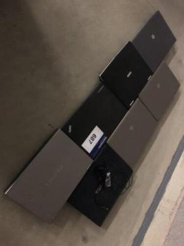 7 Various Laptops to include TOSHIBA Satellite Pro S300, A200 and L20, HEWLETT PACKARD 630 and 620 and LENOVO ThinkPad Models (Please Note: Hard Drives Removed)