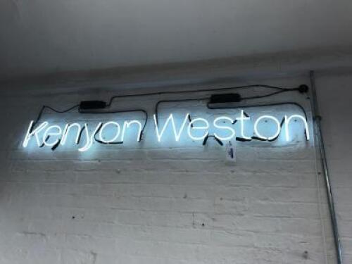 KENYON WESTON White Neon Illuminated Sign