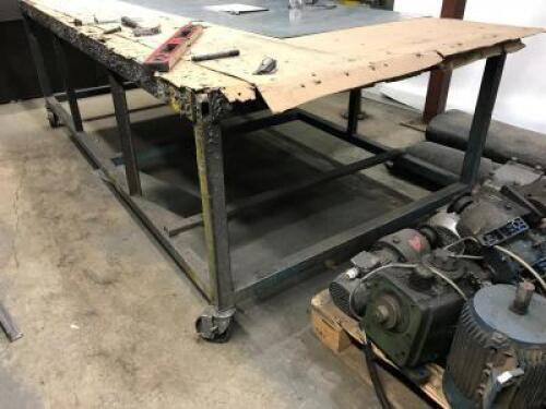 Mobile Fabrication Table; 2500mm x 1270mm x 800mm (Not including Steel Sheets)