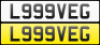 Cherished Registration Mark: L999VEG; Note: Currently Held on Retention Certificate