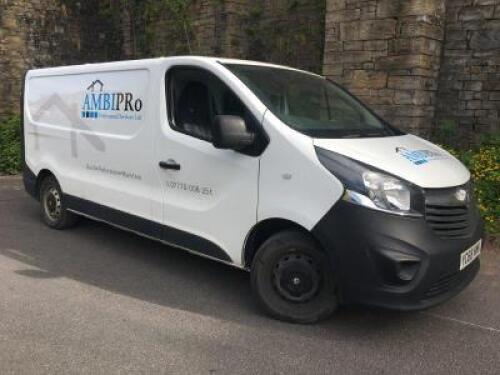 VAUXHALL Vivaro 2900 L2H1 1.6 CDTI 120PS Panel Van (Non-Refrigerated); VRM: YC68NMK; Odometer Reading: 31,894; DOR: 20 September 2018; MOT: 19 September 2021; Location: Halifax, West Yorkshire  (NOTE: This vehicle is subject to finance and in turn final b