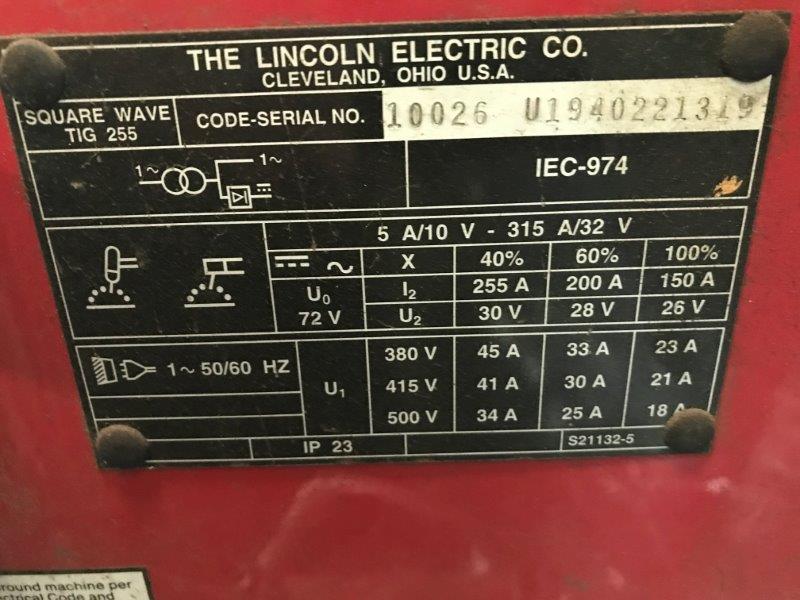 lincoln-electric-square-wave-tig-255-tig-welder-serial-number-10026