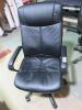 Black Leather Operators Swivel Armchair - 4