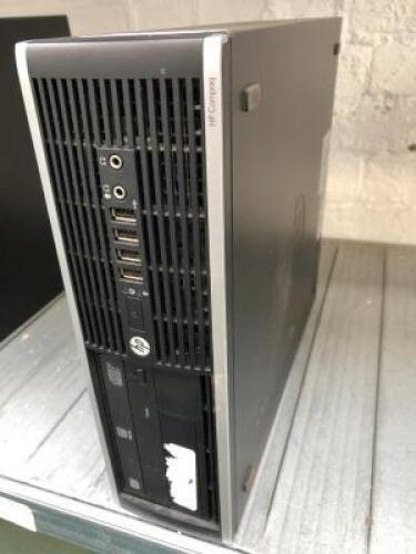 Hewlett-Packard HP Compaq Elite 8300 SFF Computer ; Specification: GenuineIntel, Intel(R) Core(TM) i5-3470 CPU @ 3.20GHz, Cores: 4, Stepping: 9, Current Speed: 3600MHz, External Clock:
100 MHz, Voltage: 1.0 V; RAM: 2048MB Hard Drive: 180 SATA/SSD; WS REF: