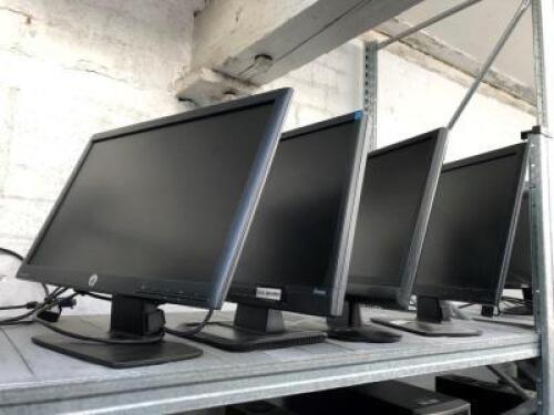 4 Various Computer Monitors to include HP Prodisplay P201 & P221; IIYAMA E1902WSV; NOC N19W